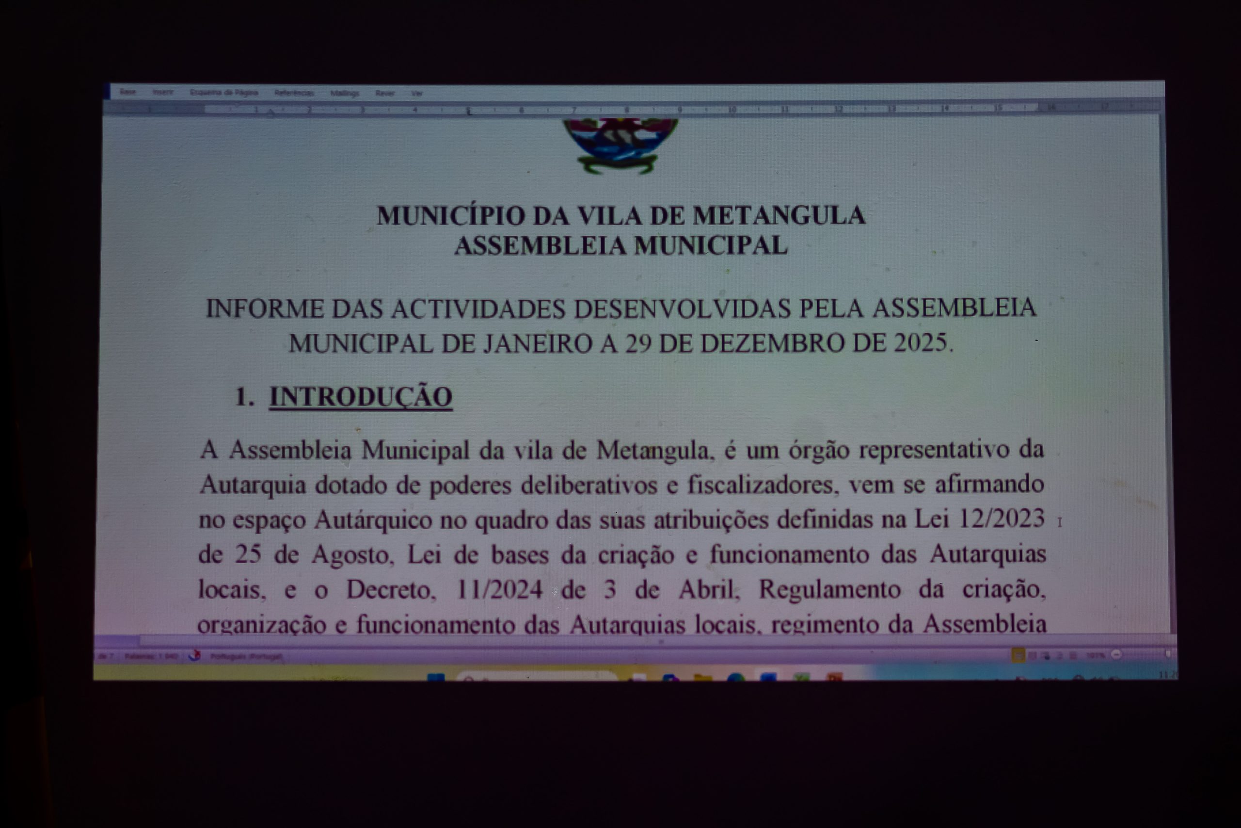 ASSEMBLEIA MUNICIPAL DE METANGULA ENCERRA ANO DE 2025 COM FOCO NO DESENVOLVIMENTO E RESPOSTA A EMERGÊNCIAS